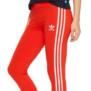 red Adidas leggings